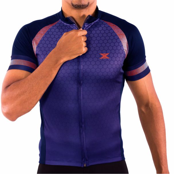Camisa de Ciclismo Montop DX3 - Masculina - Marinho