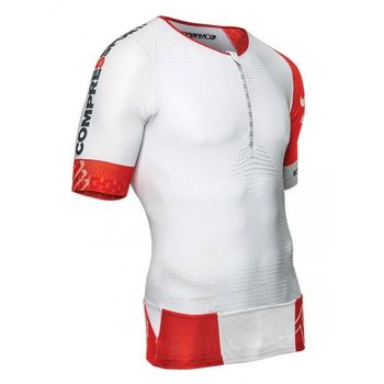 Camisa de Compressão Compressport Triathlon TR3 Branca L