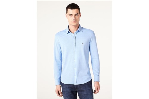 Camisa de Malha - Azul - M