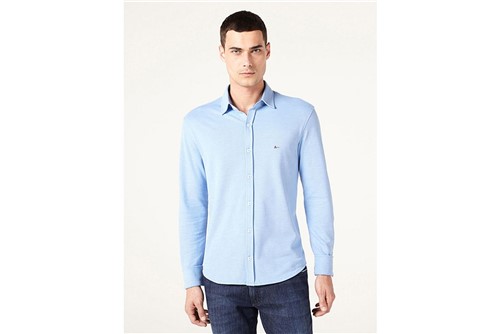 Camisa de Malha - Azul - M