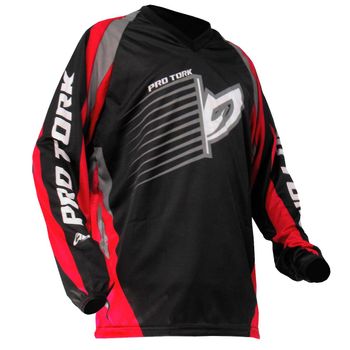 Camisa de Motocross Adulto Insane Vermelho Pro Tork Xgg