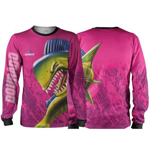 Camisa de Pesca Esportiva Quisty Majestoso Dourado do Mar - Dryfit - Proteção UV P