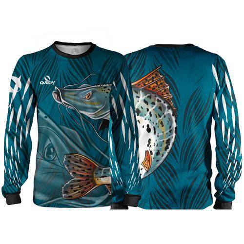 Camisa de Pesca Esportiva Quisty Pintado Moleque - Dryfit - Proteção UV G