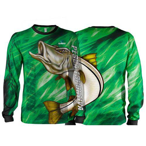 Camisa de Pesca Esportiva Quisty Robalo Arisco - Dryfit - Proteção UV XGG