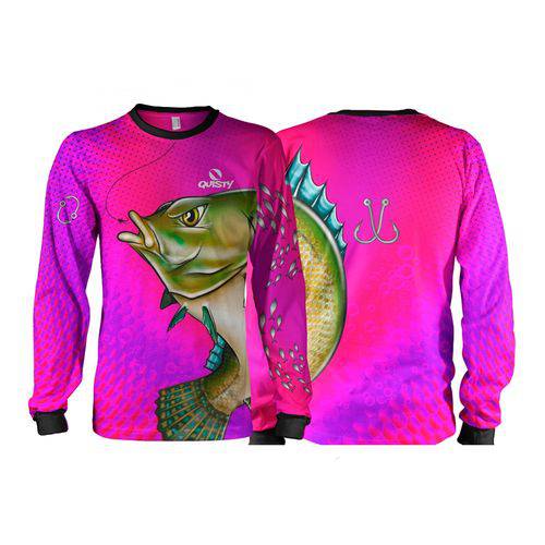 Camisa de Pesca Esportiva Quisty Tilápia Bocuda - Dryfit - Proteção UV