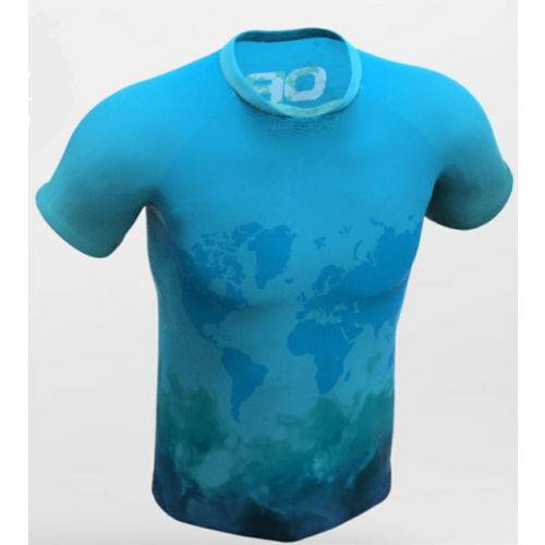 Camisa Dry Corrida Ert Ore Azul Xtreme Cool