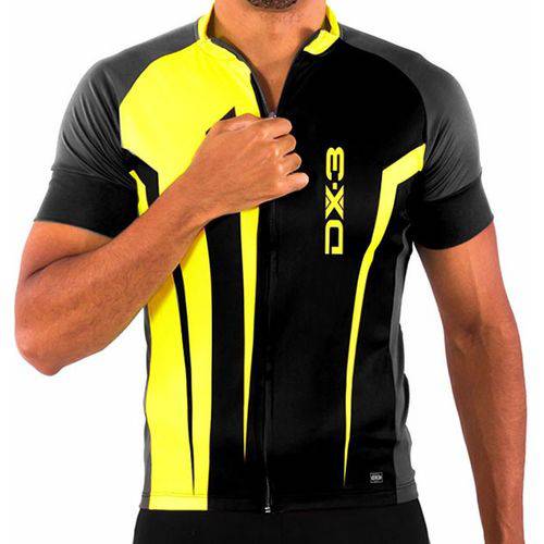 Camisa DX-3 - Cycle 81003 - Preta / Amarelo Fluerescente - DX-3