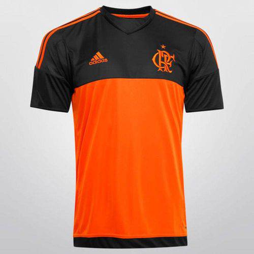 Camisa Flamengo Adidas Goleiro Laranja e Preta 2015
