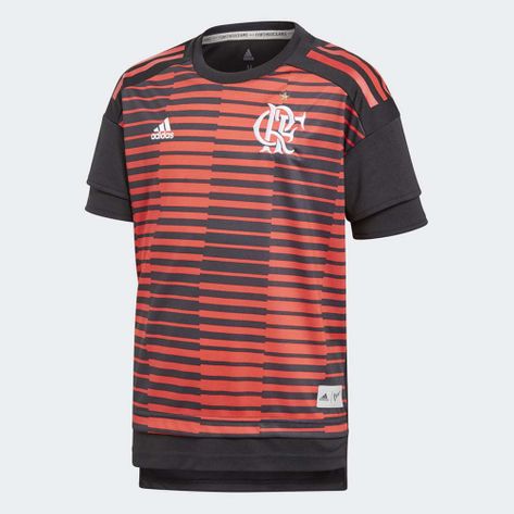 Camisa Flamengo Infantil Pré-Jogo Adidas 2018 11 - 12 ANOS