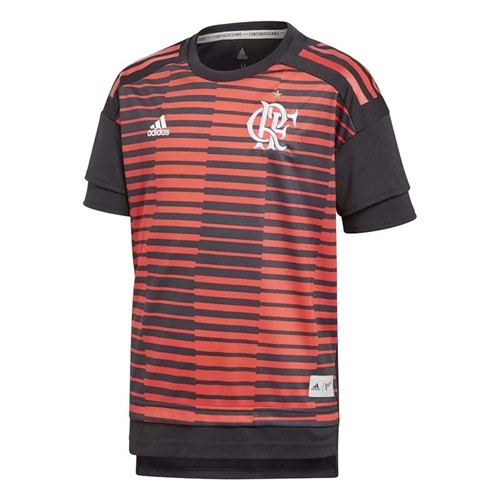 Camisa Flamengo Infantil Pré-Jogo Adidas 2018 7 - 8 ANOS