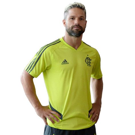 Camisa Flamengo Treino Verde Neon Adidas 2019 P