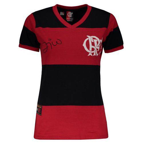 Camisa Flamengo Zico 81 Feminina
