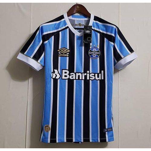 Camisa Grêmio I 18/19 S/n° Torcedor Umbro Masculina - Azul e Preto Tamanho M