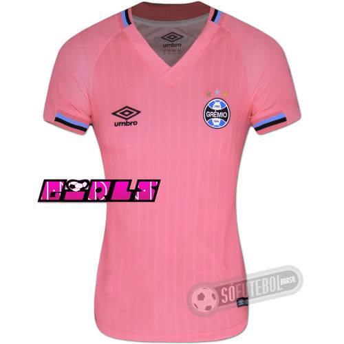 Camisa Grêmio - Modelo Outubro Rosa - Feminina