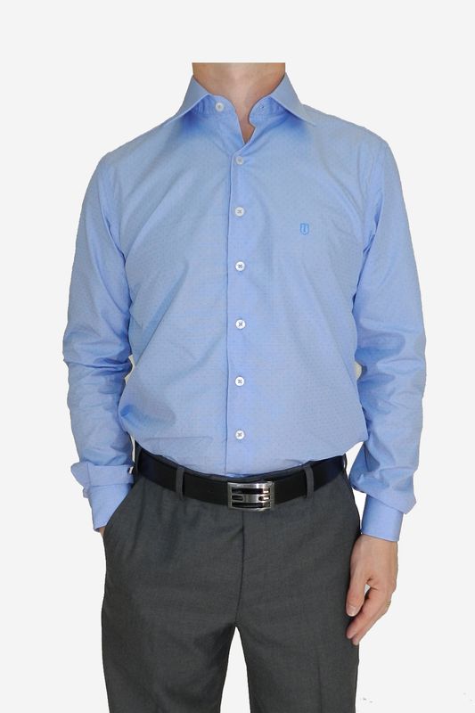 Camisa Individual Slim Fit Azul Tam.1
