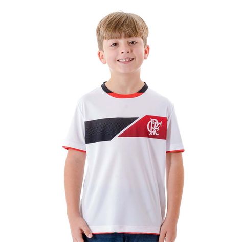 Camisa Infantil Flamengo Fire M - BRANCA