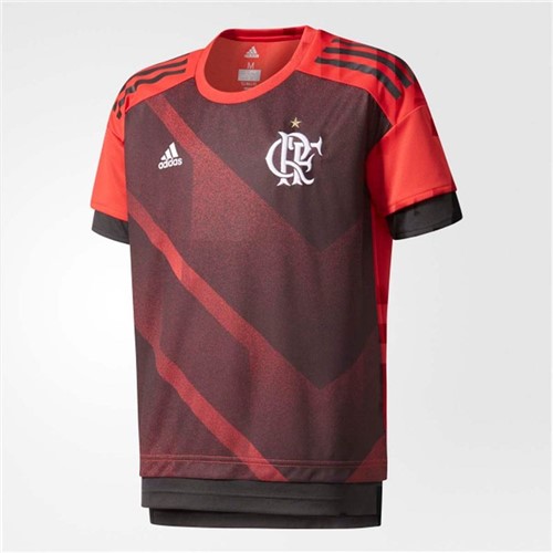 Camisa Infantil Flamengo Pré Jogo Vermelho Adidas 2017 12 Anos