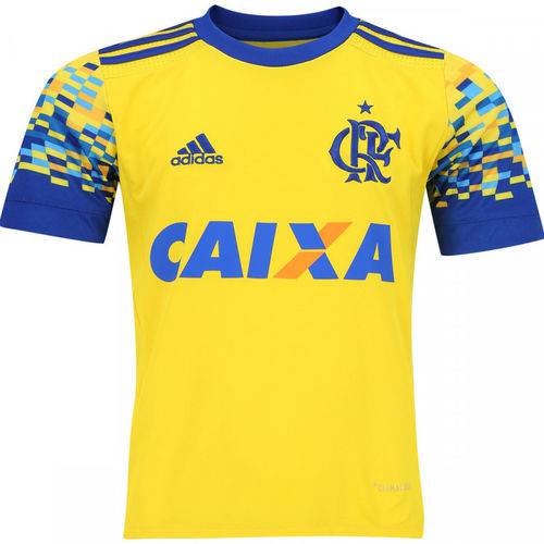 Camisa Infantil Juvenil Flamengo Adidas Amarela III 2017 2018 - BK7123