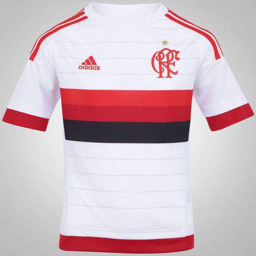 Camisa Infantil Juvenil Flamengo Adidas Branca 2015 2016 Sem Patrocínio