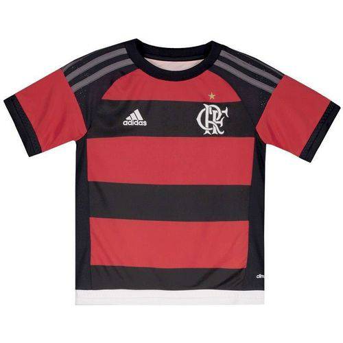 Camisa Infantil Juvenil Flamengo Adidas Rubro Negra 2015 2016