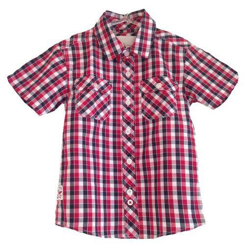 Camisa Infantil Milon Masculina Xadrez Vermelha