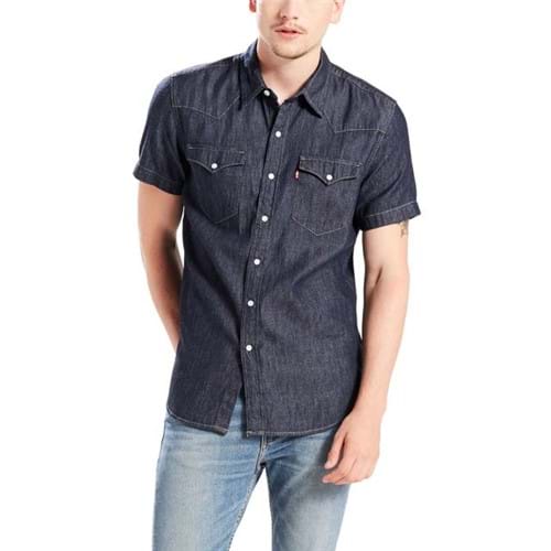 Camisa Jeans Levis Short Sleeve Classic Western - L