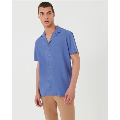 Camisa Manga Curta Azul P