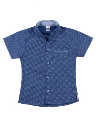 Camisa Manga Curta Infantil para Menino - Azul