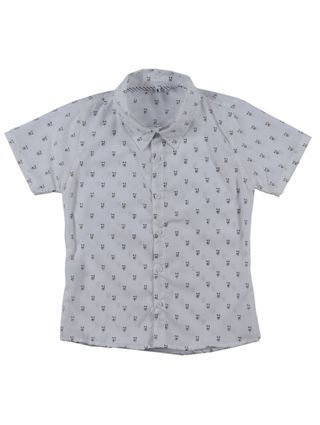 Camisa Manga Curta Infantil para Menino - Branco