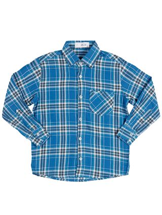 Camisa Manga Longa Juvenil para Menino - Azul