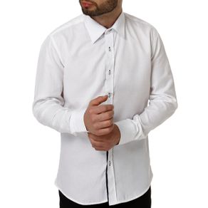 Camisa Manga Longa Masculina Branco 3