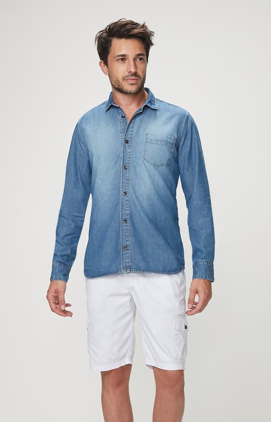 Camisa Masculina Adulto Malwee Azul - GG