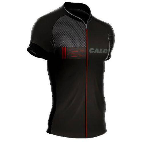 Camisa Mauro Ribeiro - Caloi City Tour Sport - Preta / Vermelha