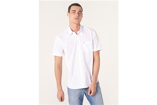 Camisa Menswear Barra Redonda Composê - Branco - M