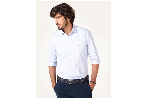 Camisa Menswear Slim Trento Xadrez - Azul - GG