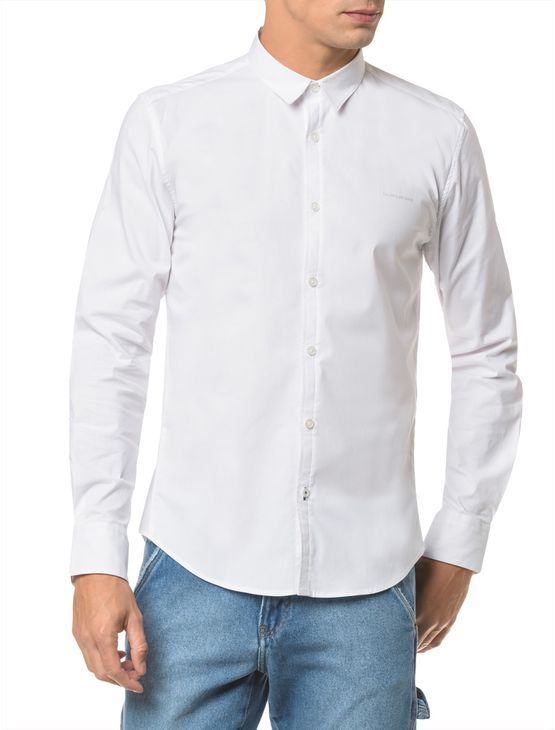 Camisa Ml Ckj Masc Recortes Basica - Branco 2 - M