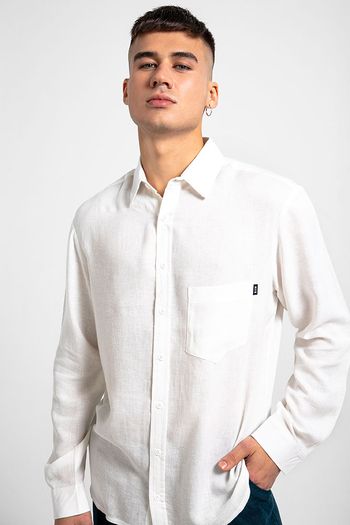 Camisa ML Linen White-P