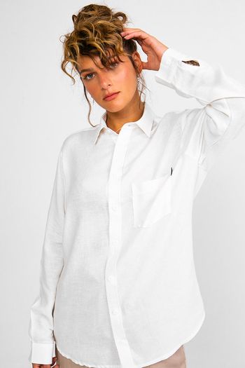 Camisa ML Linen White-P
