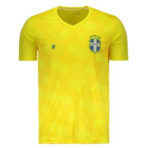 Camisa Numer Brasil Transfer Amarela