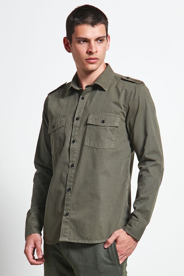 Camisa Overshirt Military Verde M