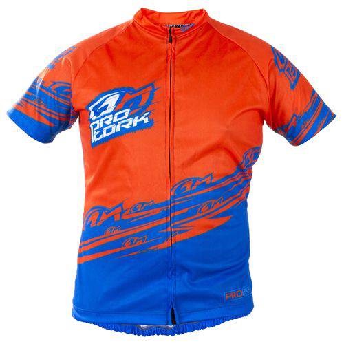 Camisa para Ciclismo Adulta Bike Line Laranja e Azul Ultra Bikes M