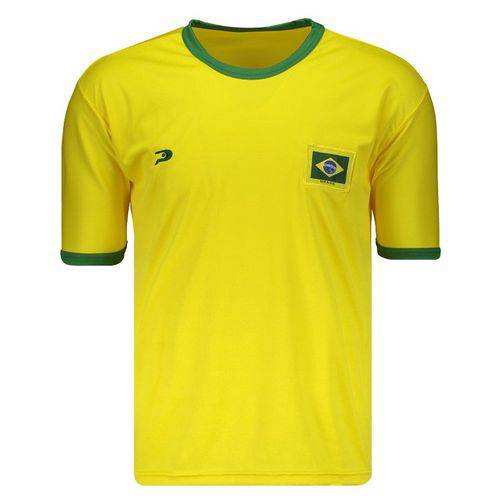 Camisa Placar Brasil Amarela - Placar