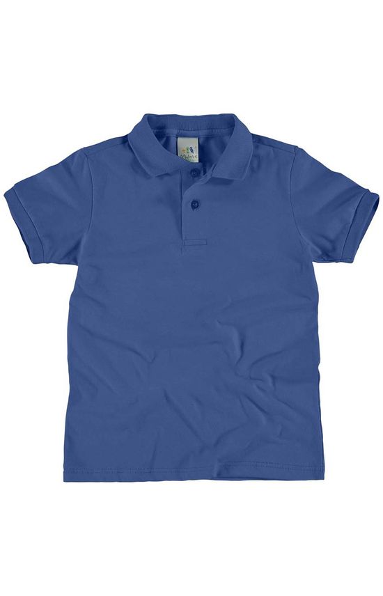 Camisa Polo Básica Azul - 1