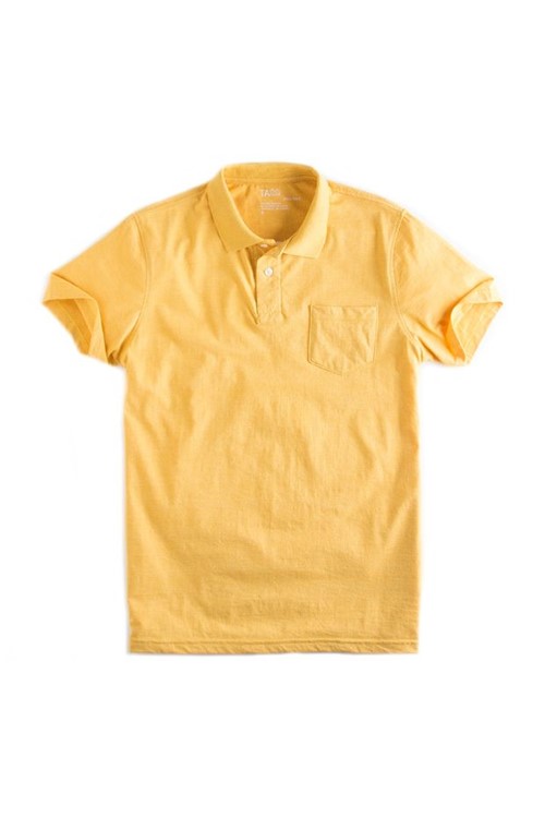 Camisa Pólo Básica com Bolso Amarelo Escuro Amarelo Escuro/P