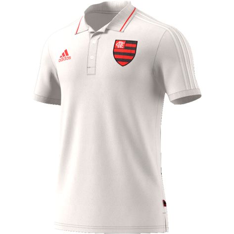 Camisa Polo Flamengo Off White Adidas 2019 P