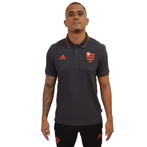 Camisa Polo Flamengo Preta Adidas 2019 P