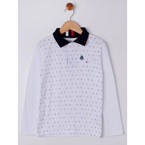 Camisa Polo Infantil para Menino - Branco 6