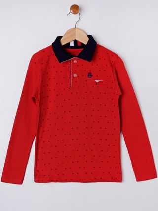 Camisa Polo Infantil para Menino - Vermelho