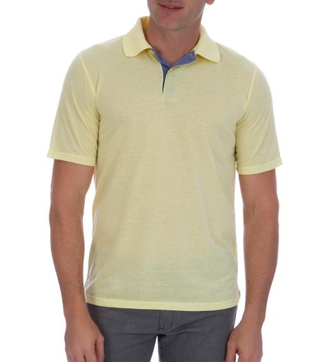 Camisa Polo Masculina Amarela Detalhada - M