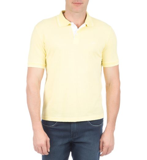 Camisa Polo Masculina Amarela Detalhada - P